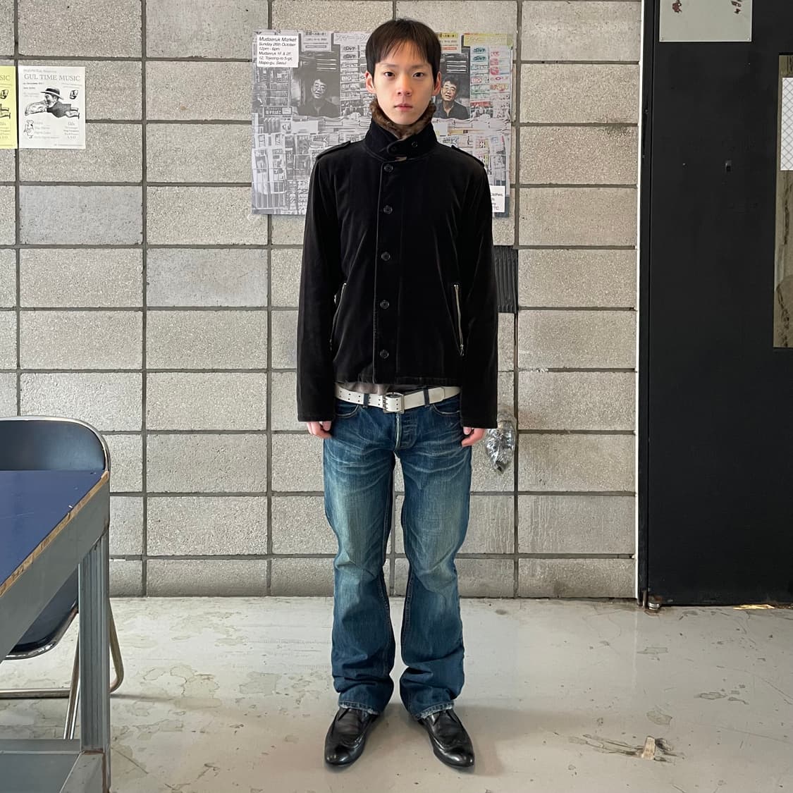 에디피스 퍼 칼라 벨루어 자켓 상품이미지2