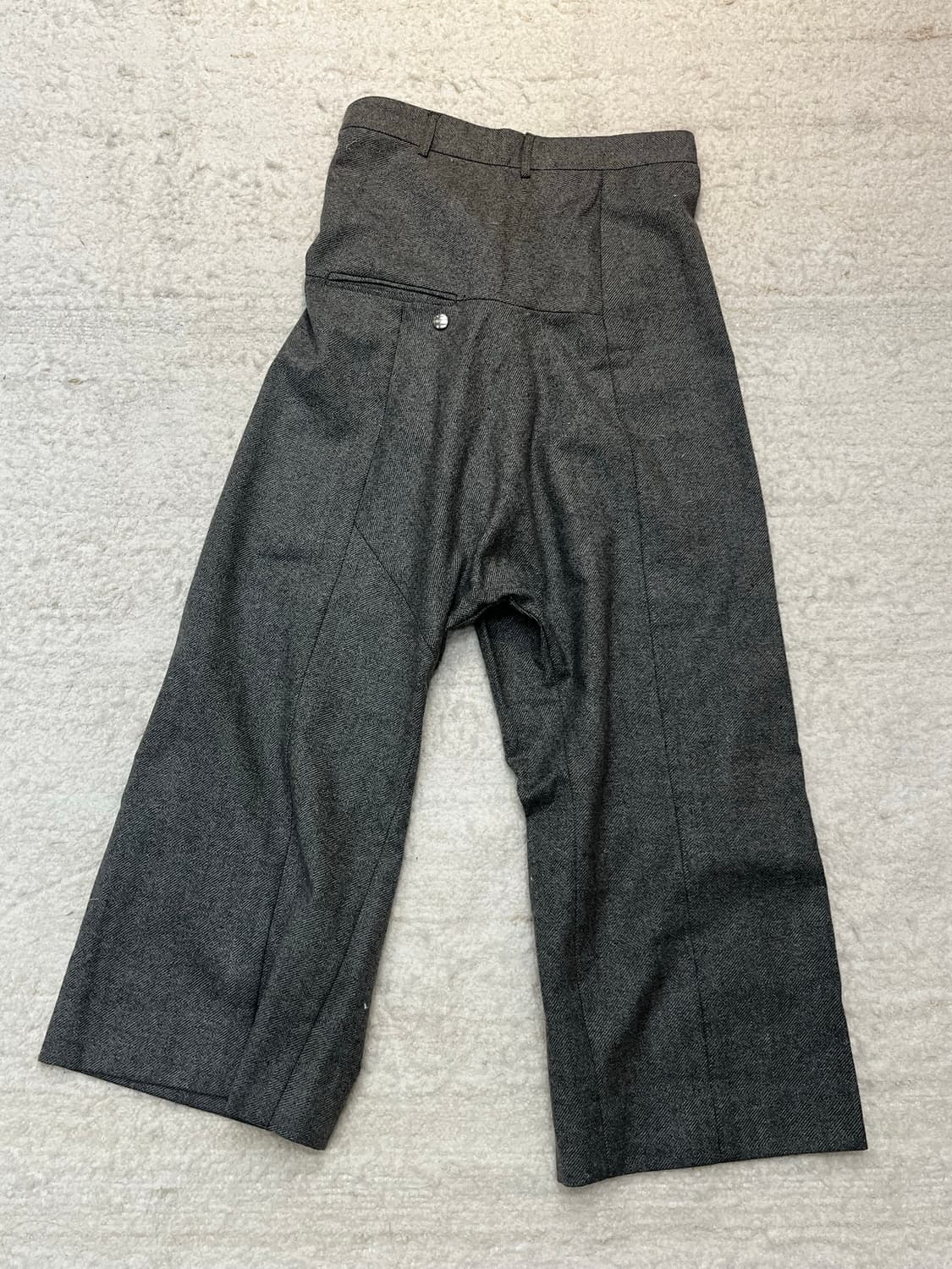 Bless 그레이 와이드 랩 울팬츠 상품이미지2