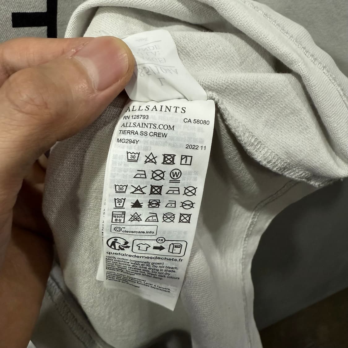 L 올 세인츠 ALLSAINTS 반팔 티셔츠 상품이미지6