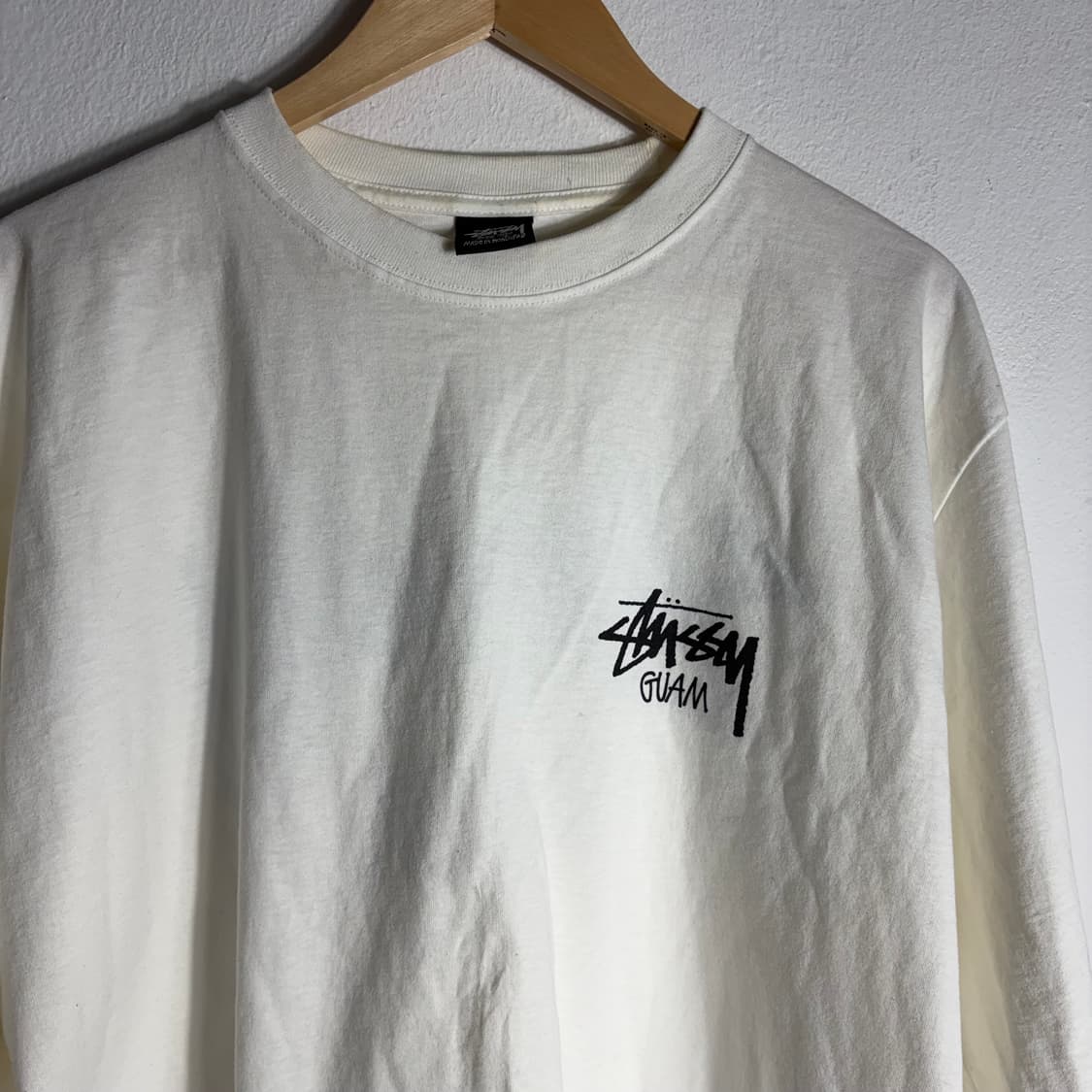 스투시 GUAM 화이트 긴팔 티셔츠(XL) 상품이미지3