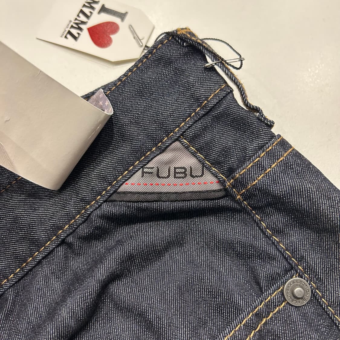 FUBU 데님 반바지 7부 빈티지 스타일 A999 상품이미지6