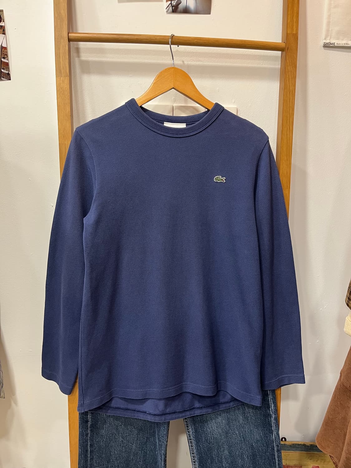라코스테 클래식핏 네이비 긴팔티셔츠 상품이미지1