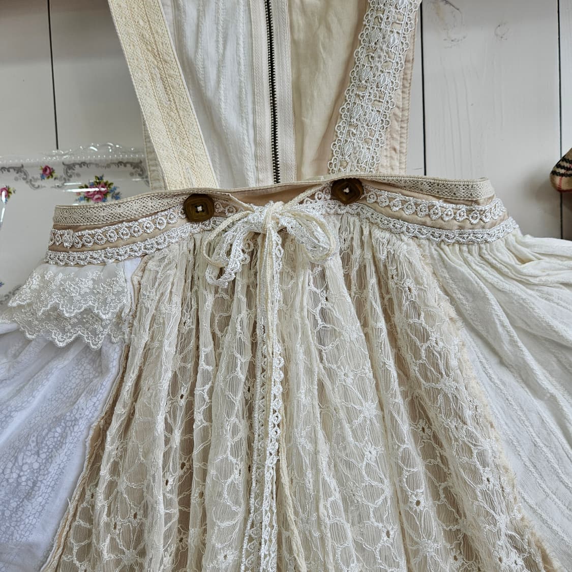 풀문 페이즐리 레이스 레이어드 점퍼스커트 상품이미지7