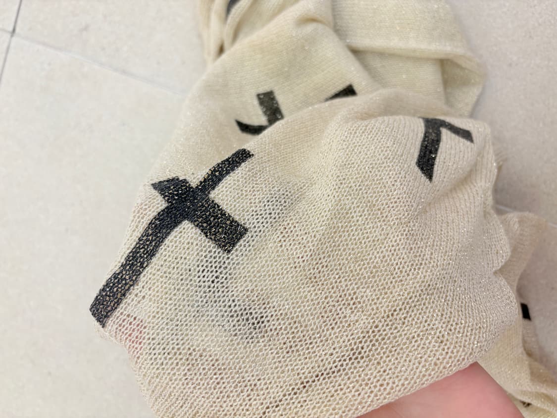 십자가 글리터 데미지 니트 상품이미지4