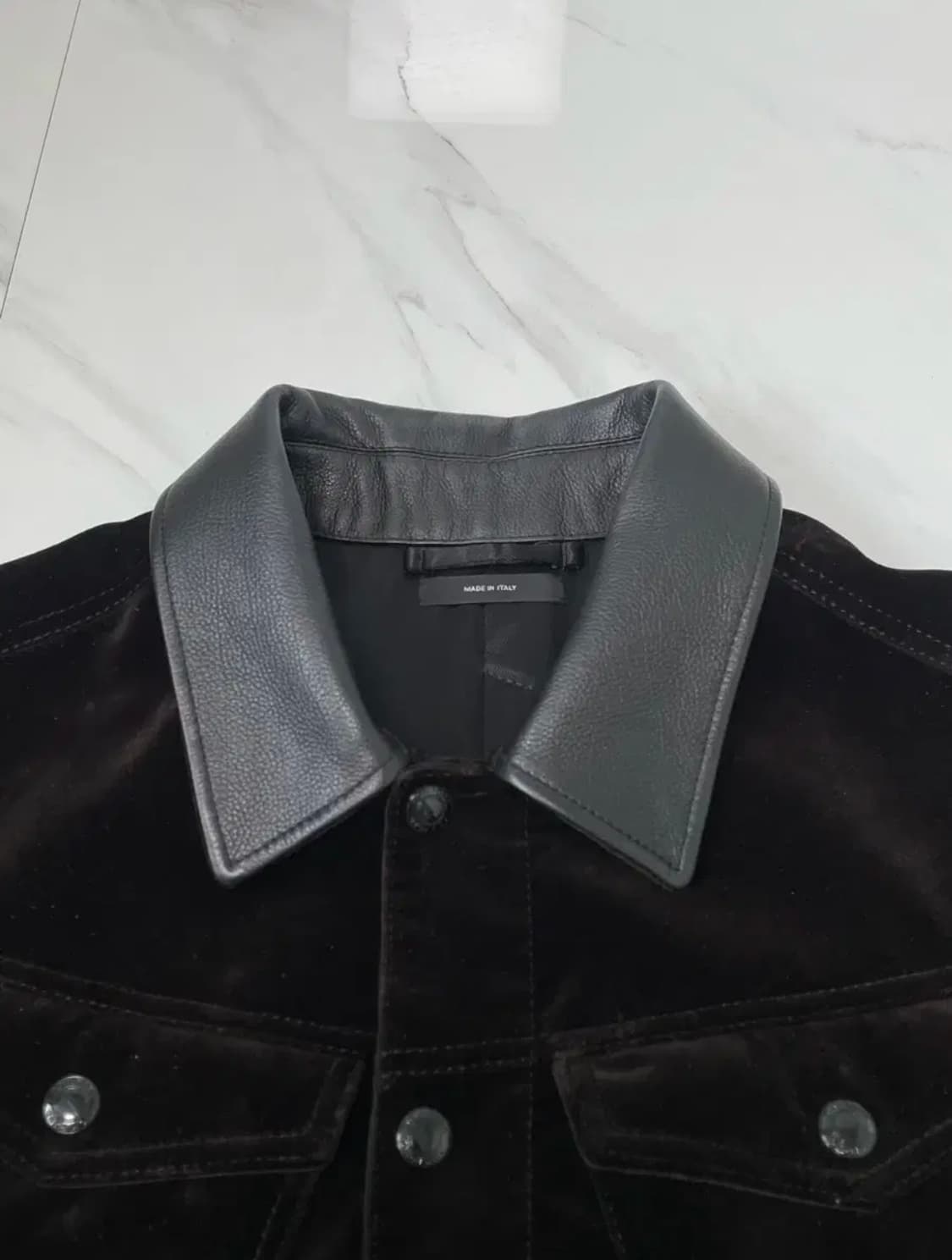 새상품 톰포드 레더 벨벳 웨스턴 트러커 자켓 50 상품이미지2