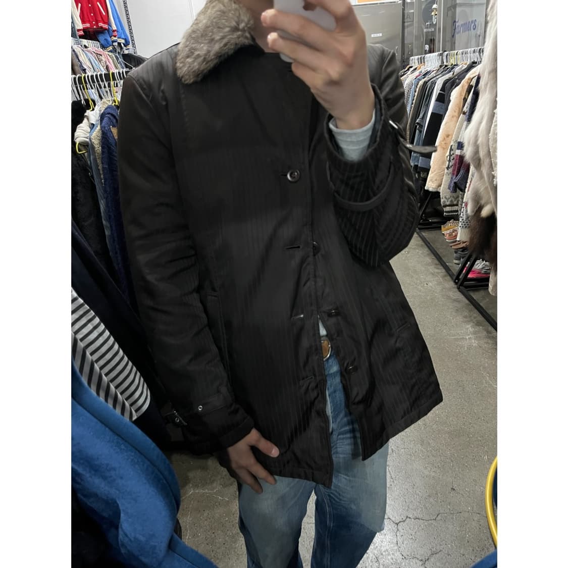 semantic design 퍼 자켓 상품이미지4