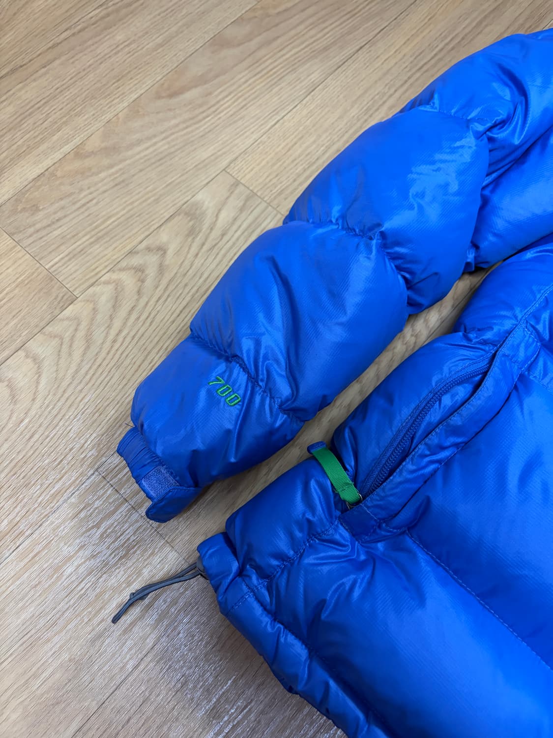 [90] 노스페이스 700 눕시 패딩 파랑/연두 초파 상품이미지2