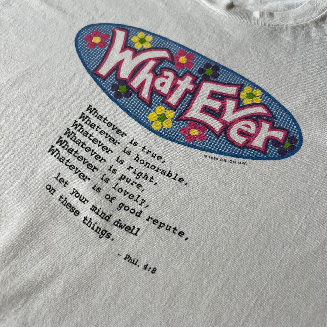 빈티지 90s Whatever 크리스천 티셔츠 상품이미지3