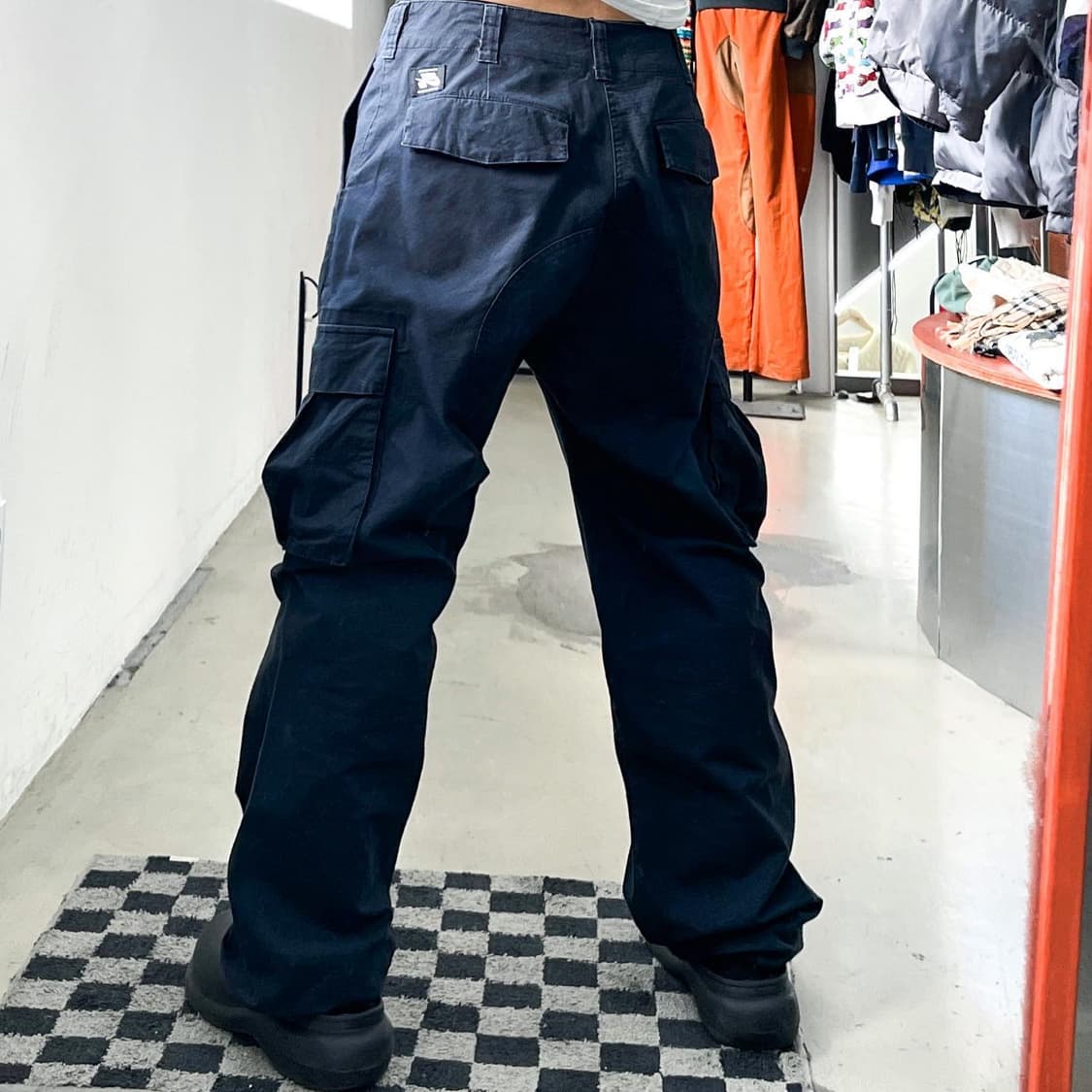 나이키 SB 블랙 코튼 립스탑 포켓 카고 팬츠 상품이미지2