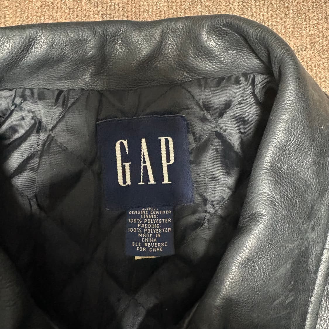 00s gap leather jacket 올드 갭 레더자켓 L 상품이미지4