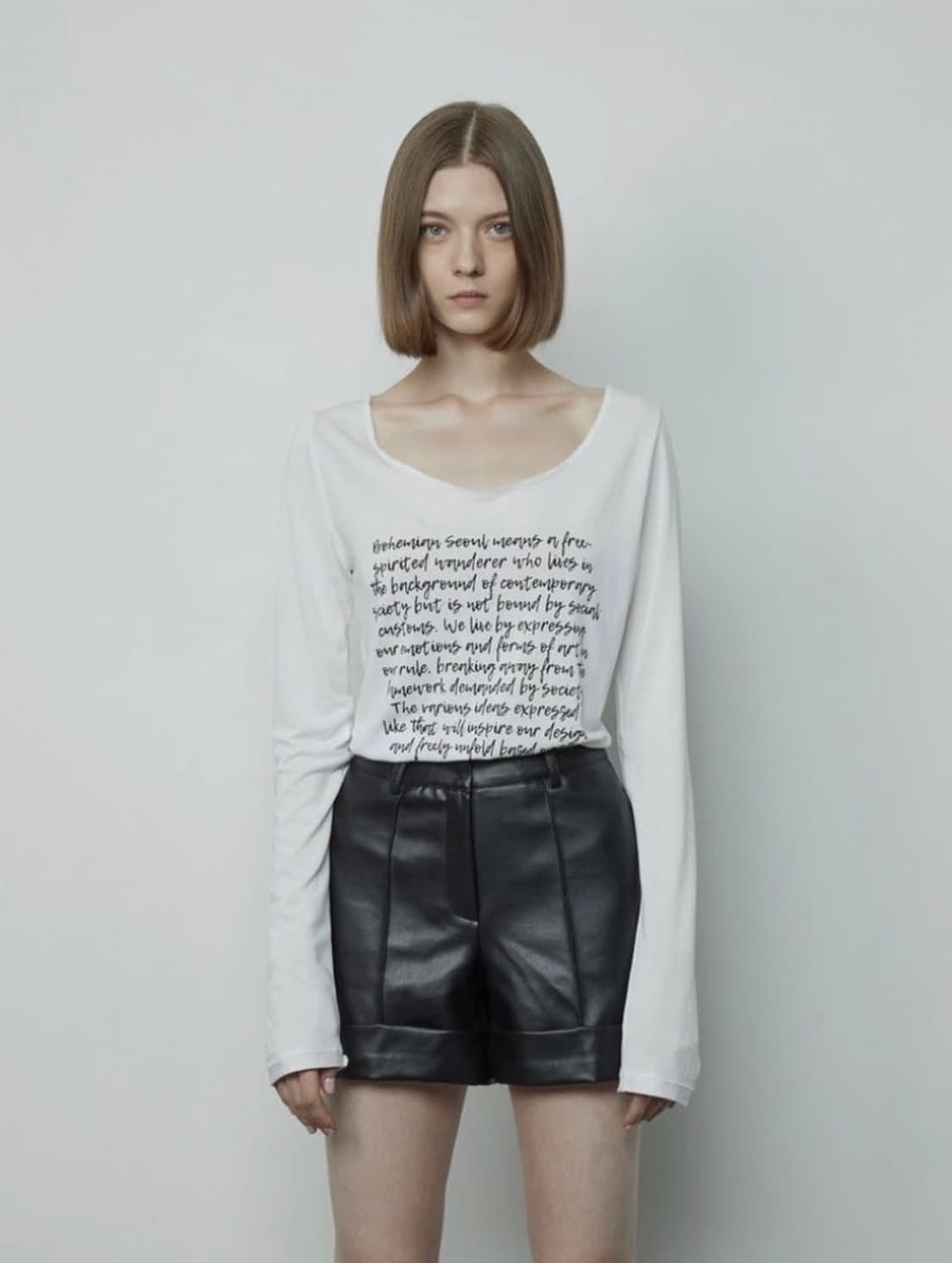 보헤미안 서울 빈티지 레터링 티 상품이미지1