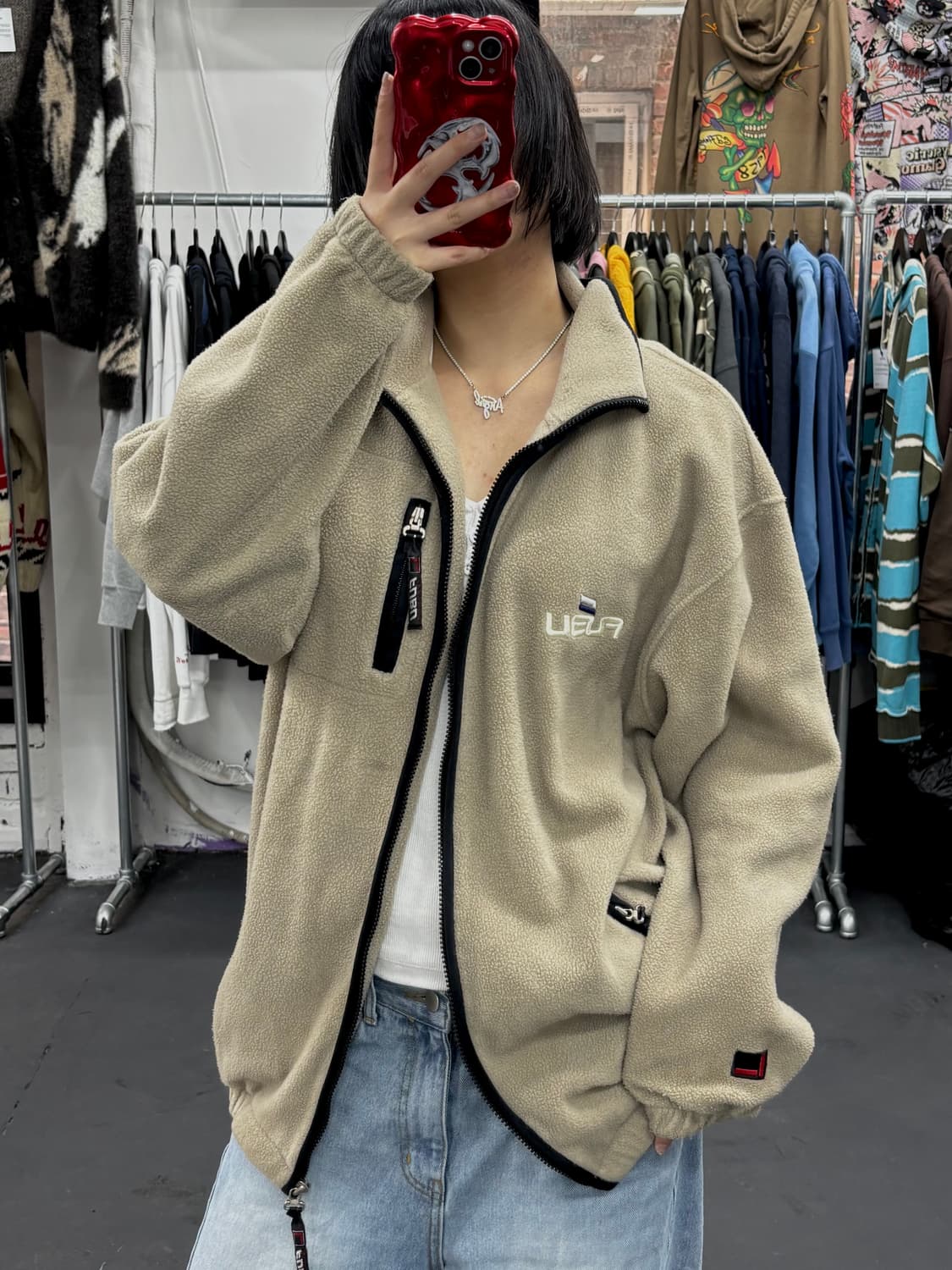 FUBU 푸부 빅로고 올드스쿨 플리스 자켓 상품이미지4