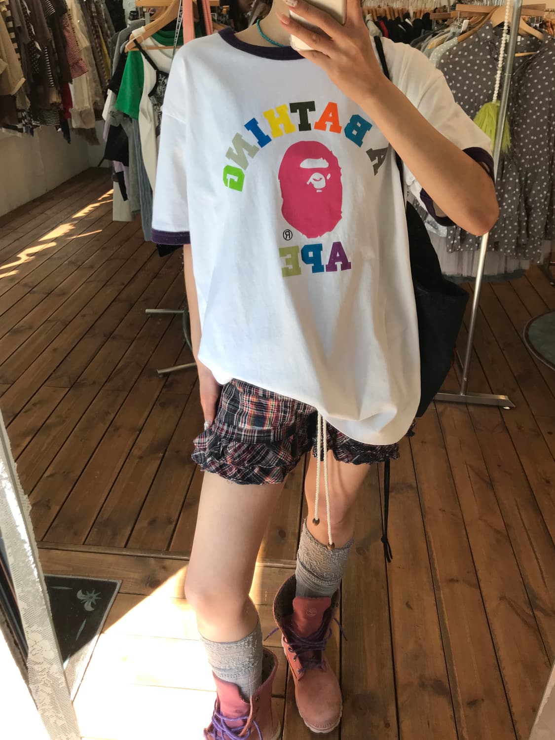 베이프 보라 링거 반팔티셔츠 상품이미지3