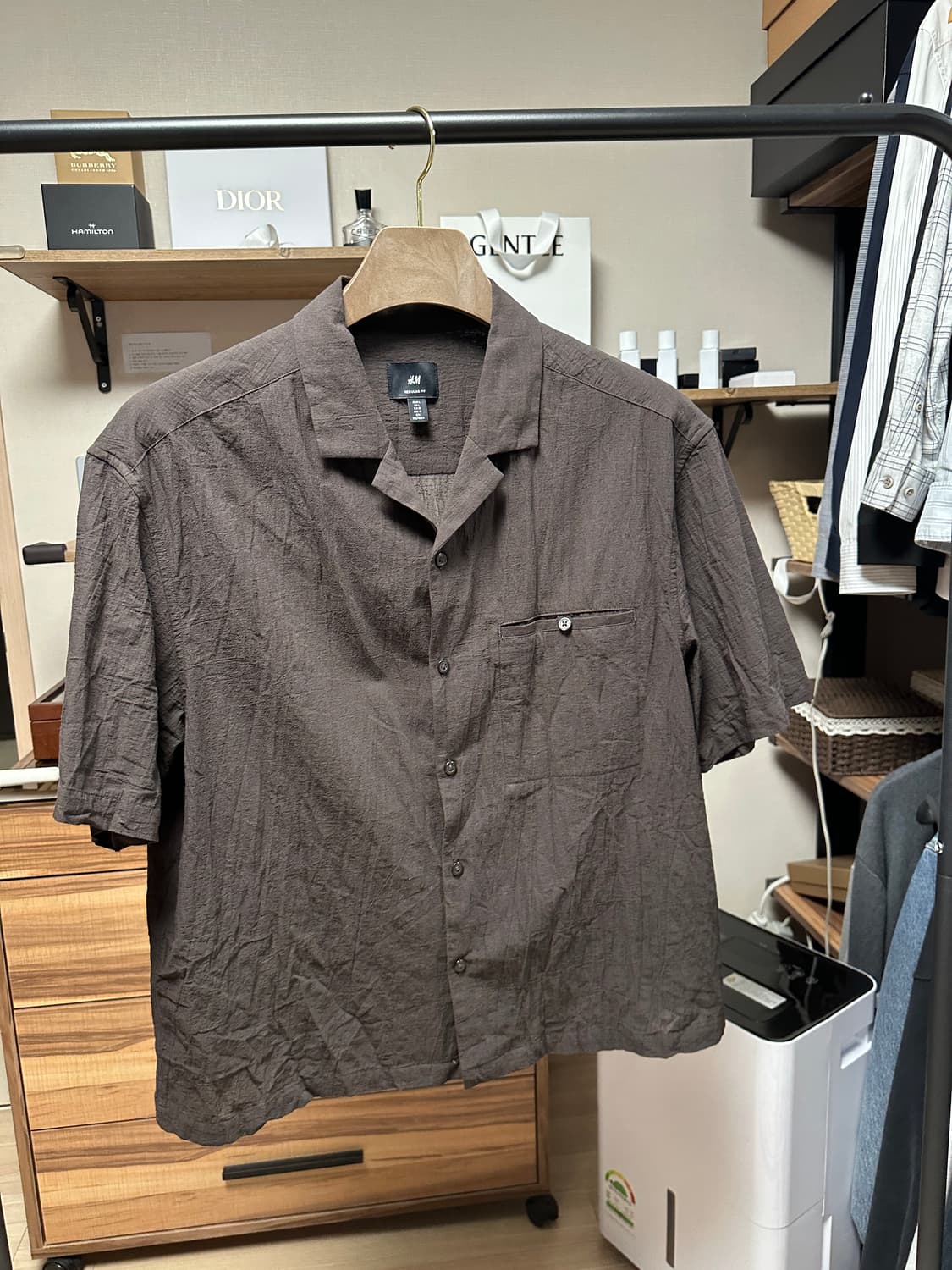 에이치엔앰 H&M 캠프 셔츠 레귤러핏 (105)   상품이미지8