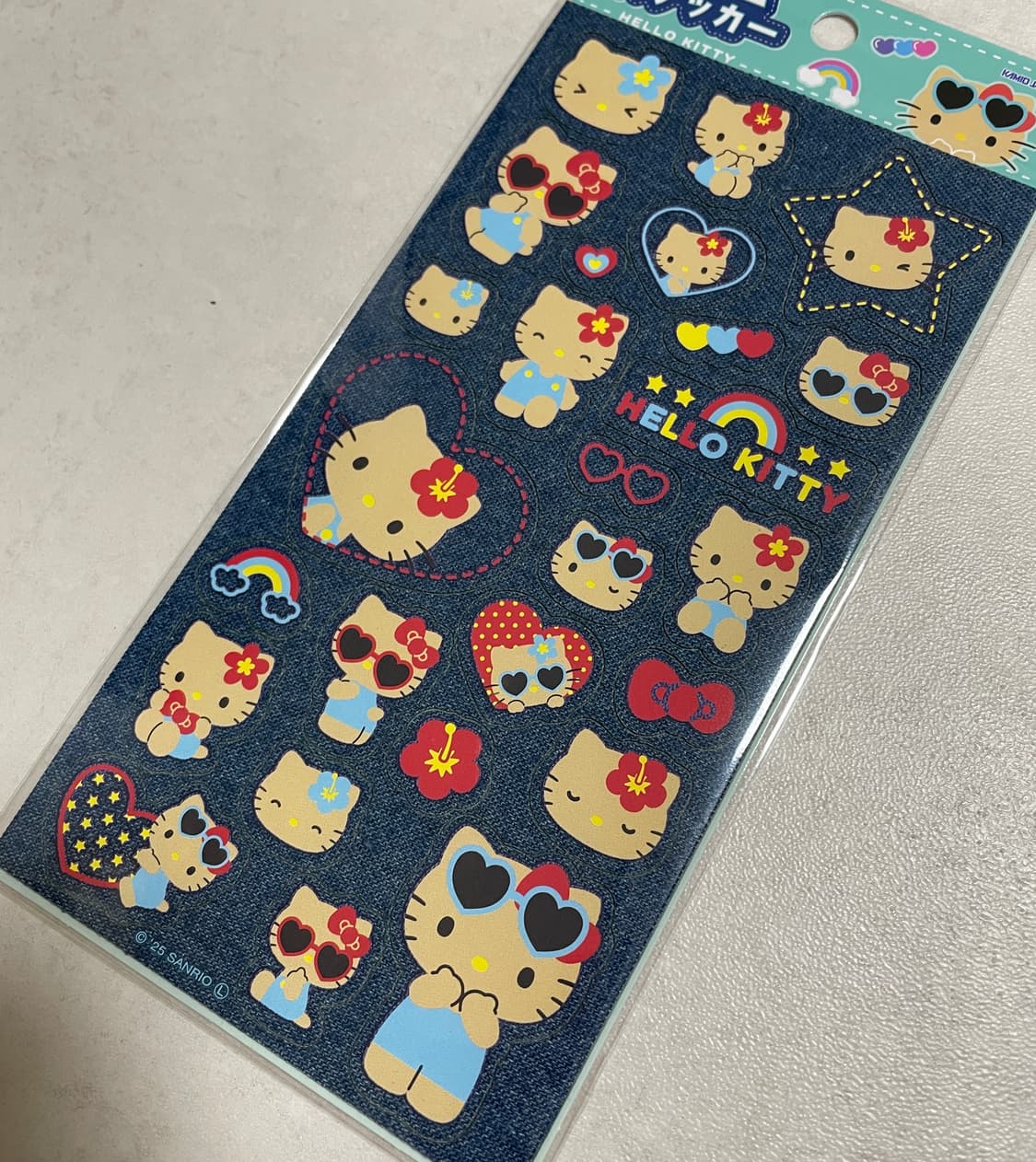 헬로키티 데님 원단 스티커 상품이미지2