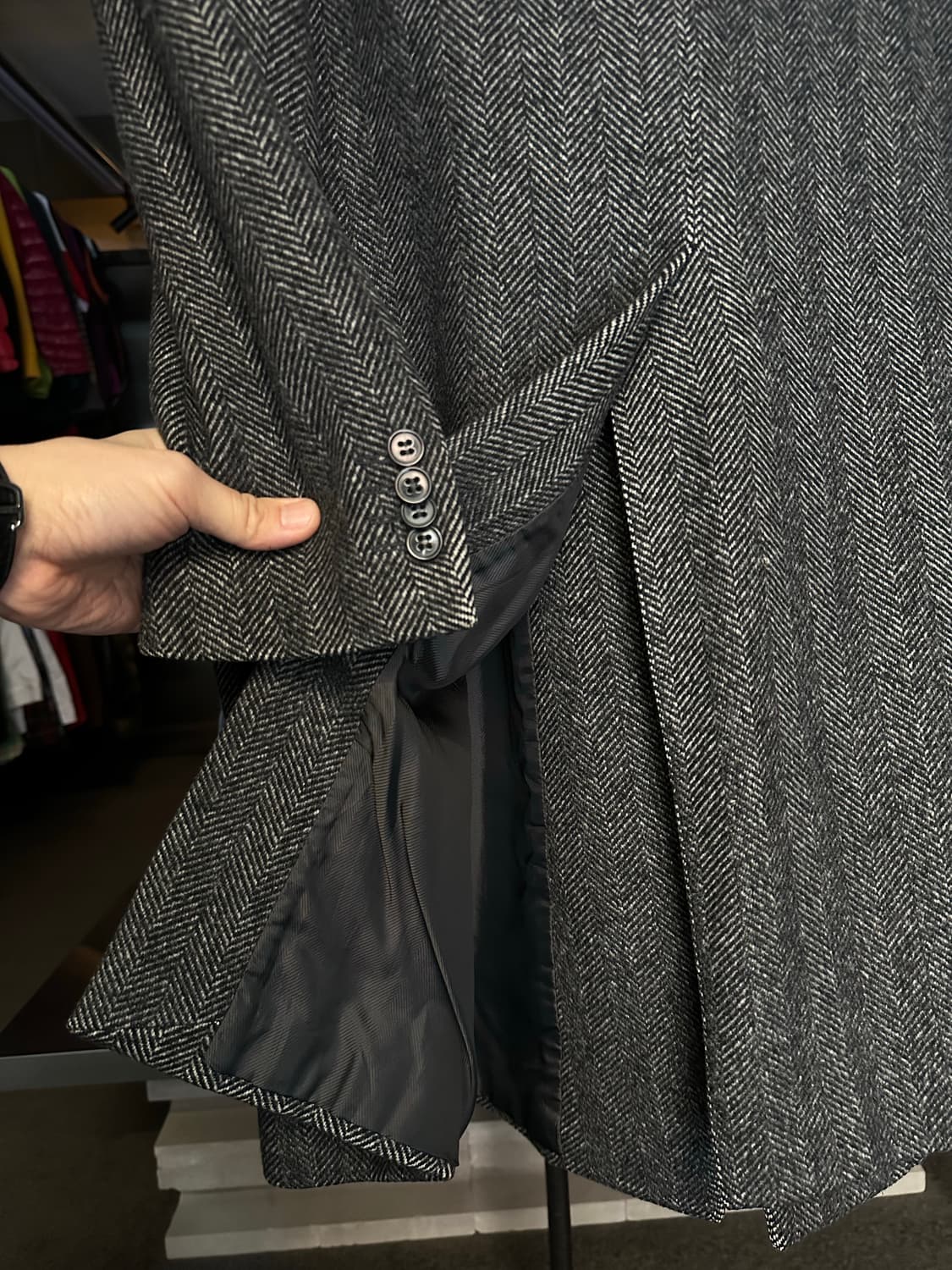 제냐 헤링본 코트 그레이 54R [XL] 상품이미지4