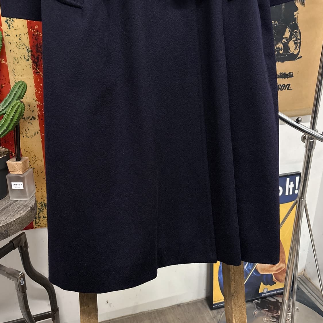 80~90s 아쿠아스큐텀 퓨어 캐시미어 로브 랩 코트 잉글랜드 N1231 상품이미지4