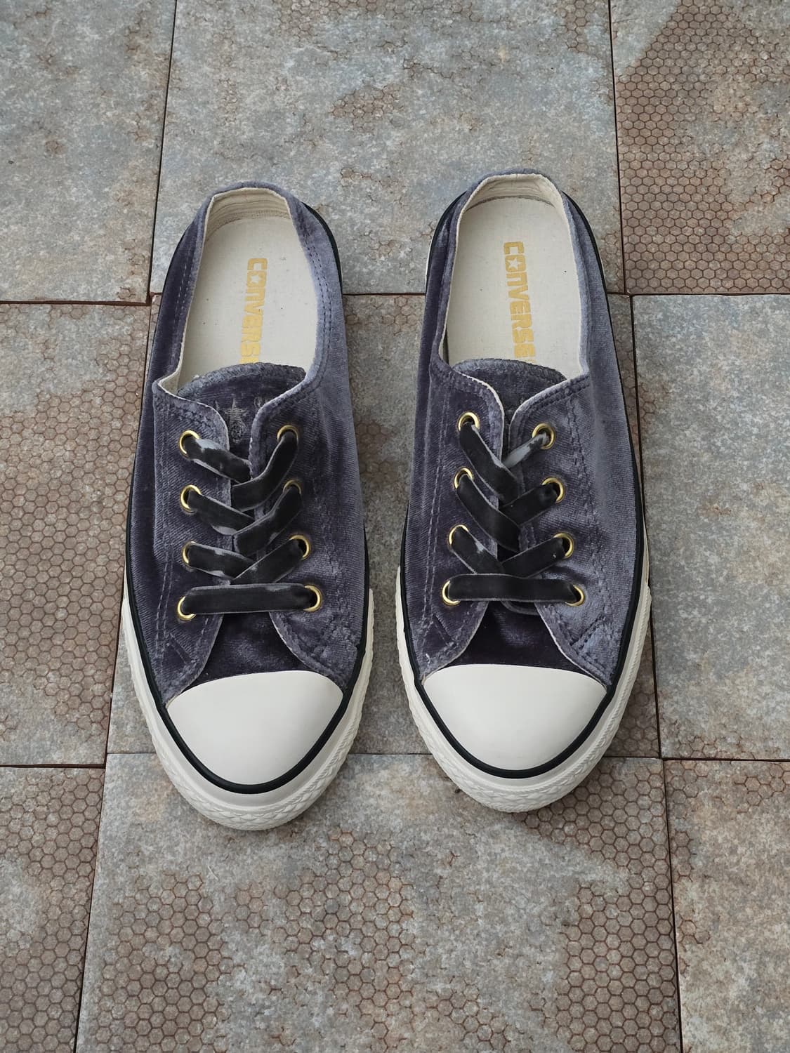 (245)컨버스 올스타 벨벳 뮬 차콜 상품이미지2