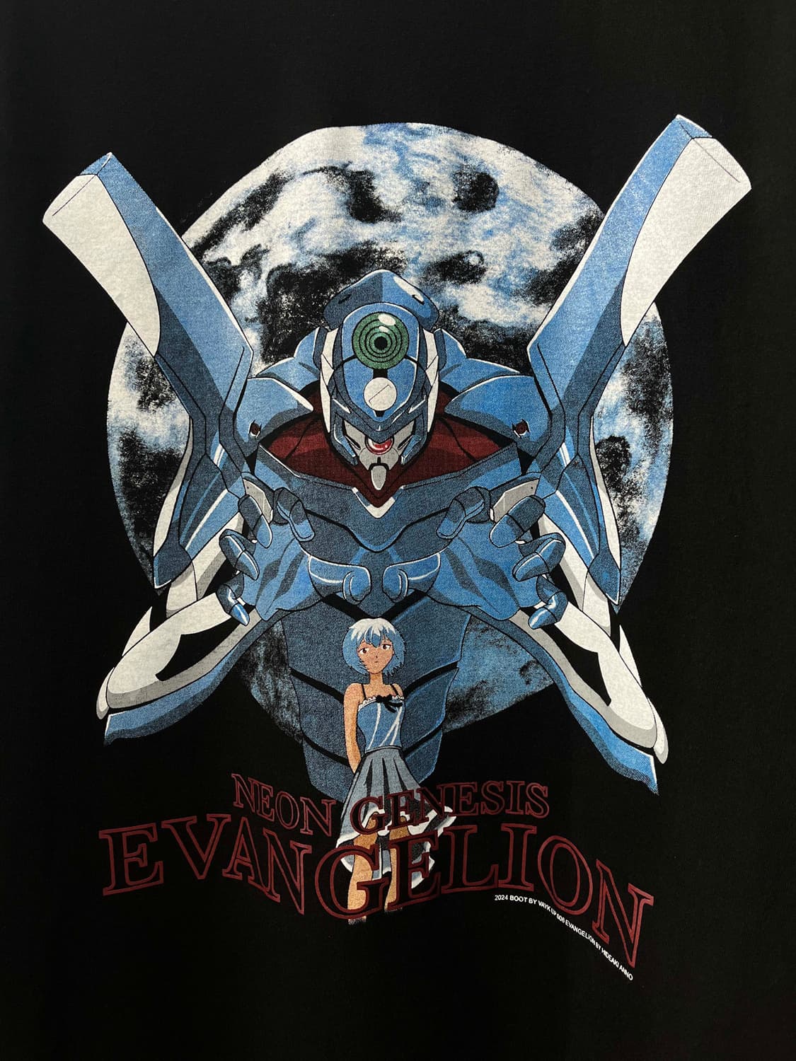 신세기 에반게리온 블루 제네시스 레이 0호기 풀문 부틀렉 애니 반팔티 상품이미지4