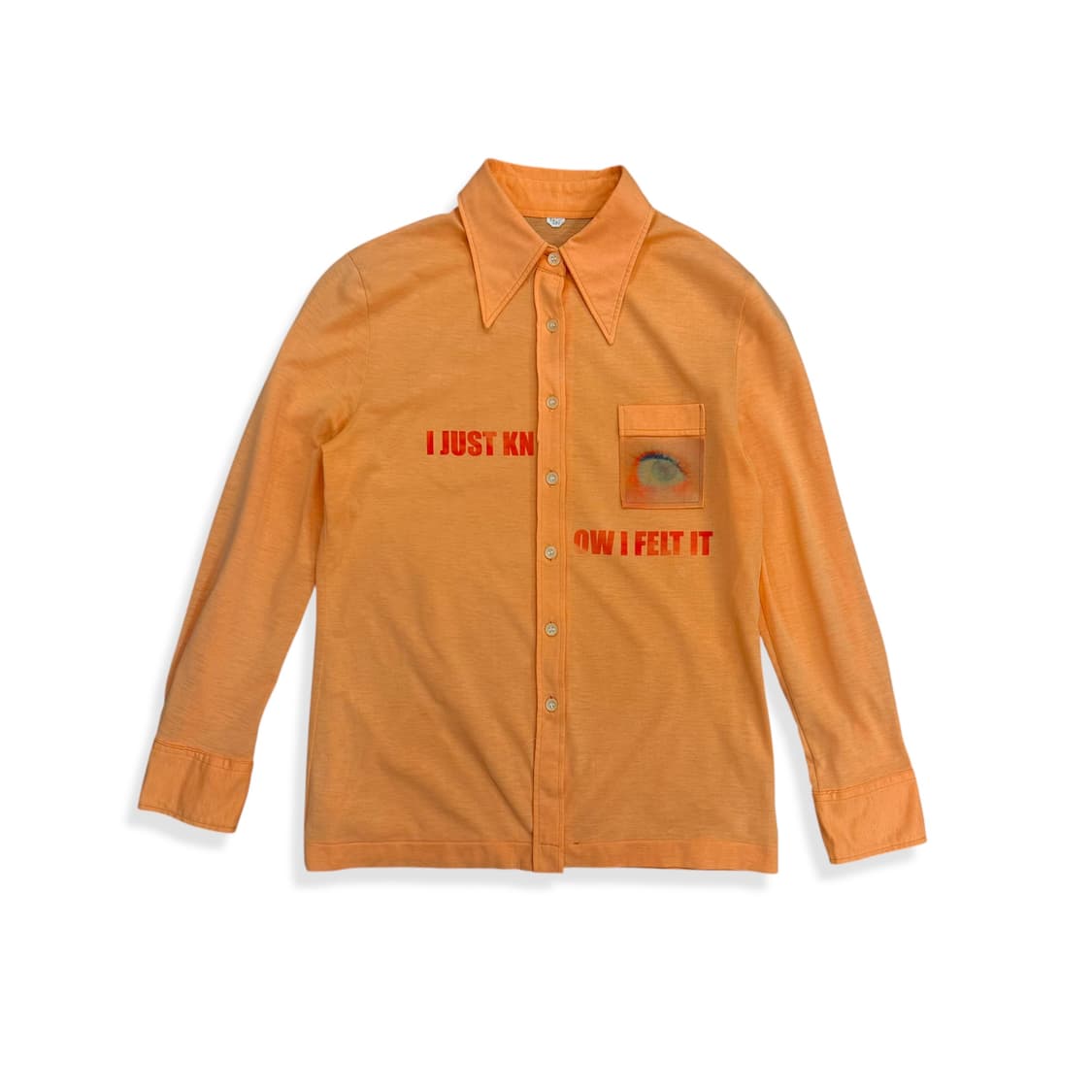 Orange Lettering Pocket Slim Shirt 상품이미지2