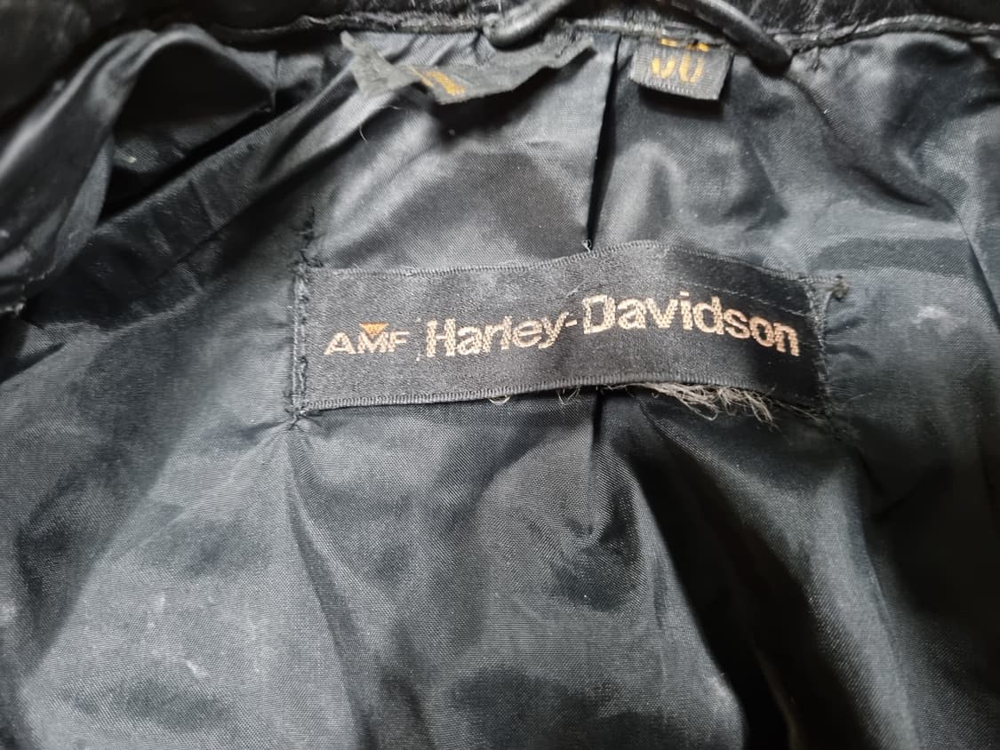 빈티지 (AMF)할리데이비슨 블랙 가죽 라이더 자켓 S 상품이미지4