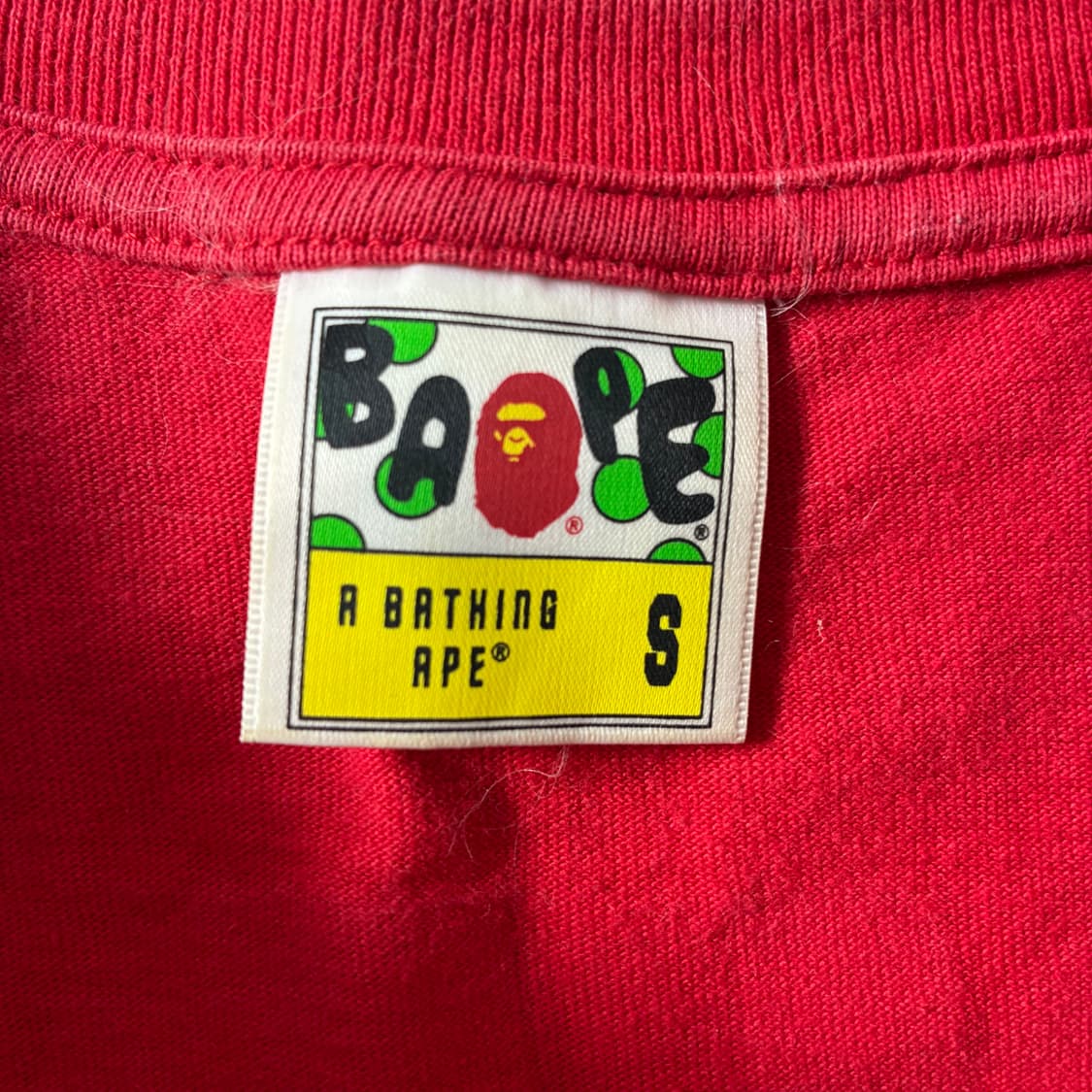 Bape  베이프 컬리지 솔저 레드 반팔티셔츠 상품이미지5