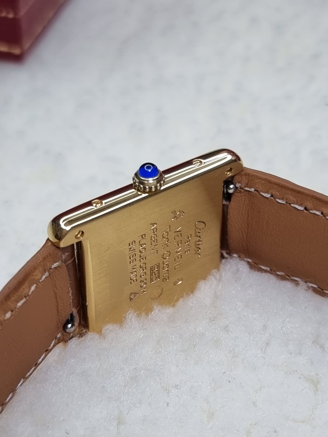 까르띠에 빈티지 탱크머스트 라지 화이트다이얼 핀버클 시계 (남여공용) 상품이미지3