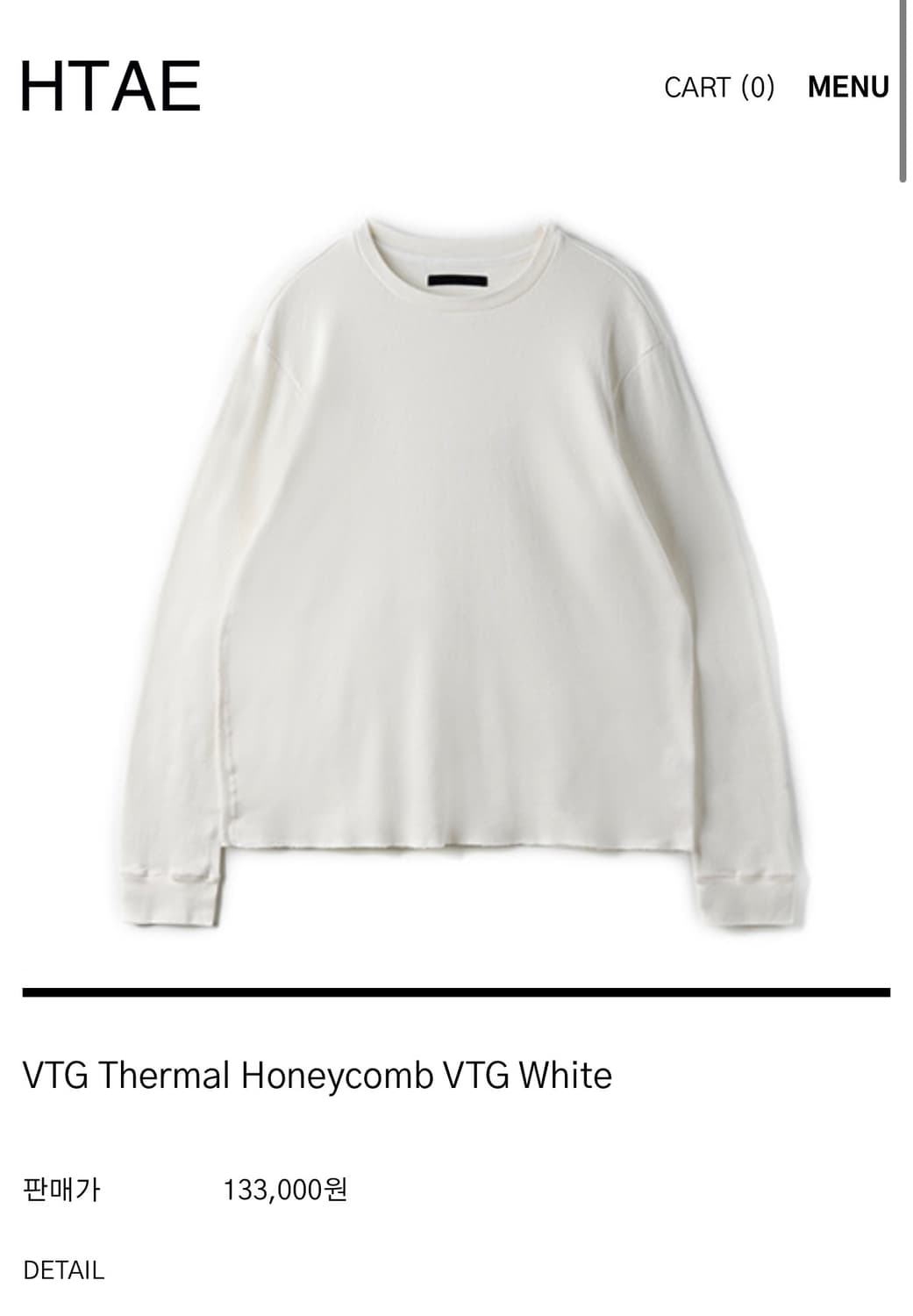 VTG Thermal Honeycomb VTG White 상품이미지1