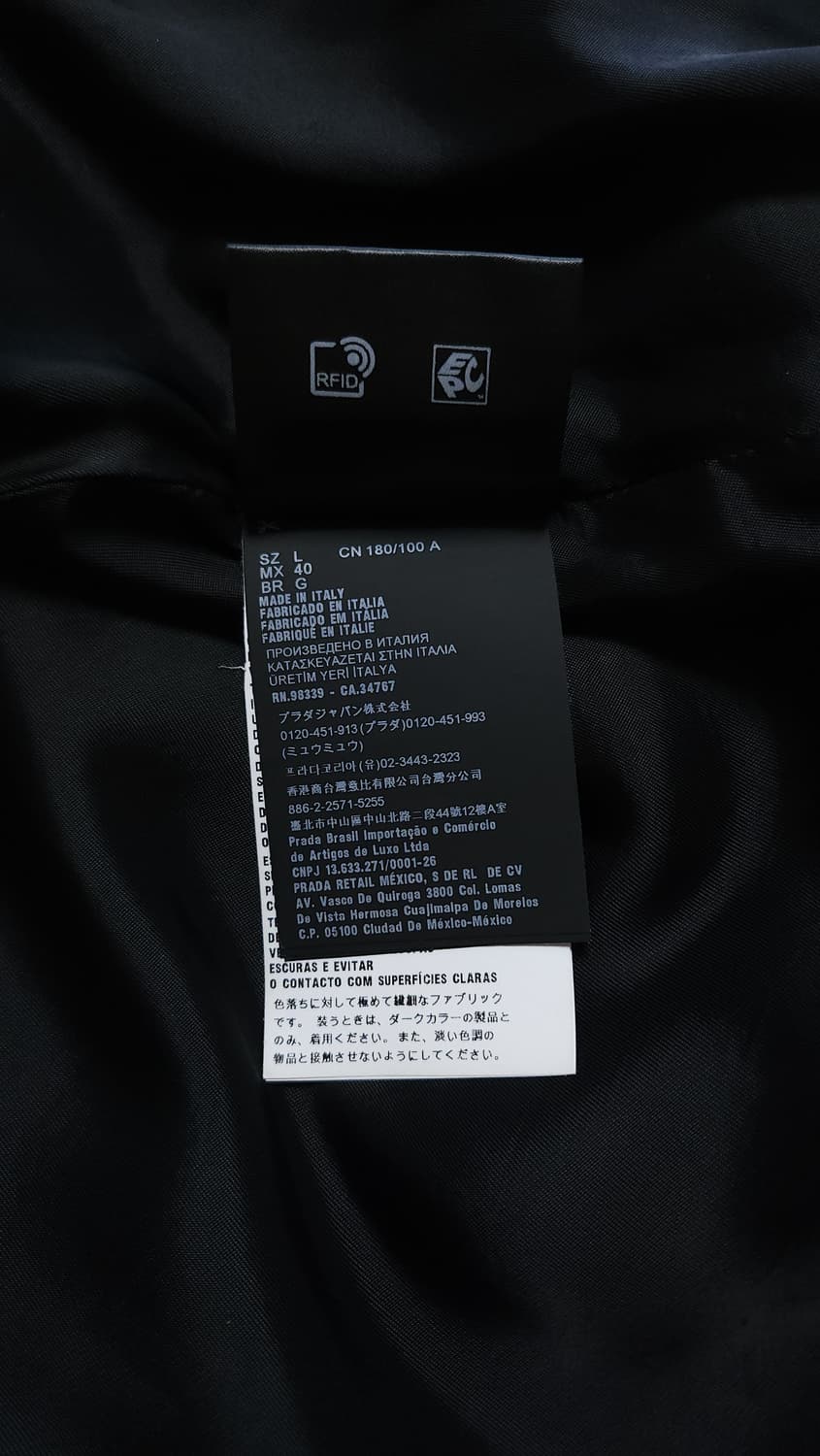 [L] 프라다 벨벳 블루종 자켓 블랙(SGB999) 상품이미지8