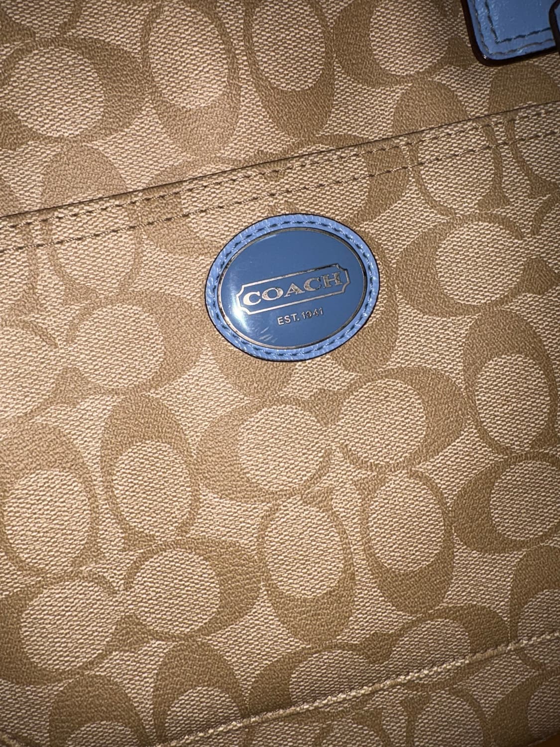 코치 페이튼 시그니처 헤리티지 토트백 스카이 상품이미지5