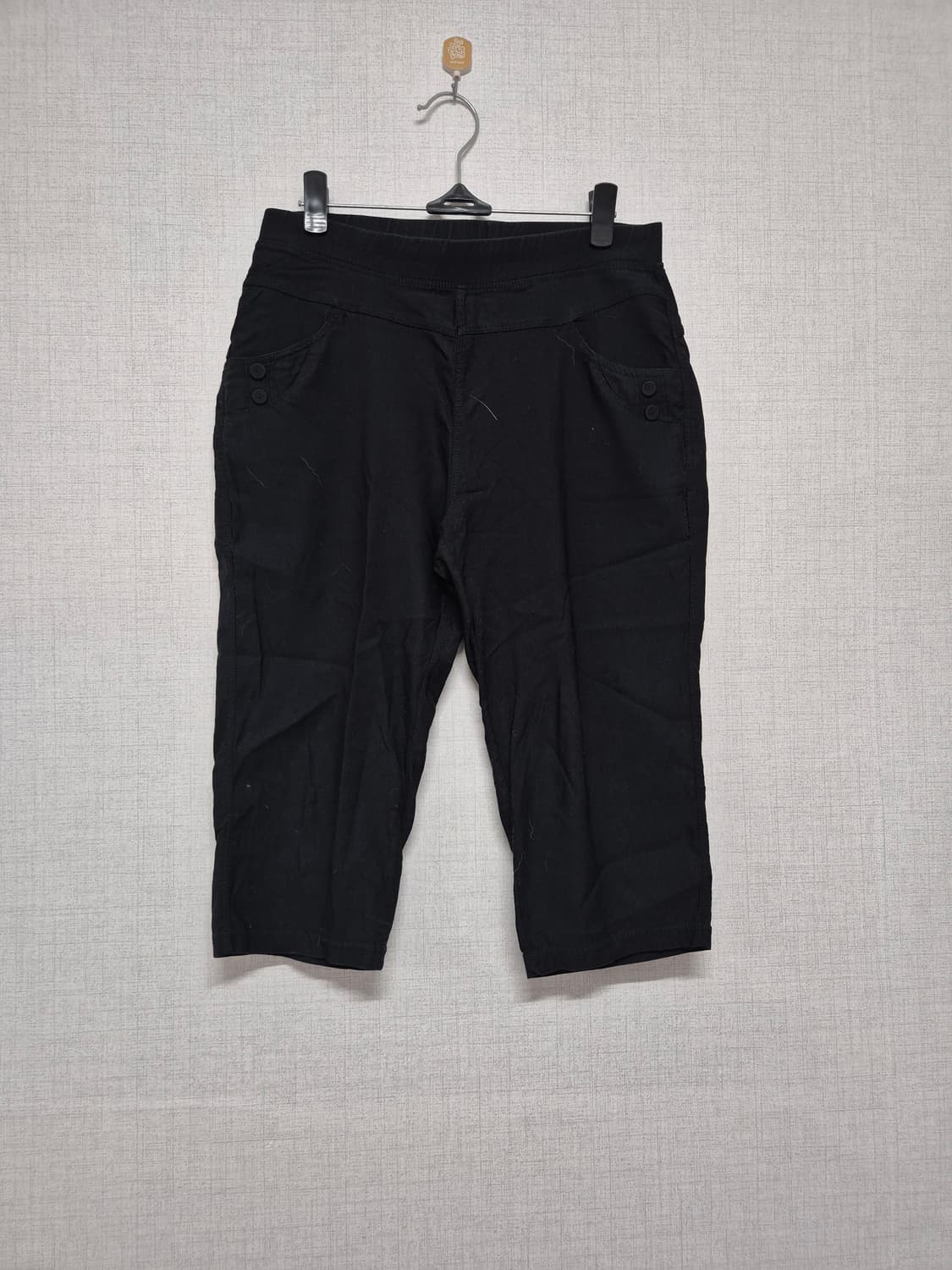 블랙 칠부바지 상품이미지1