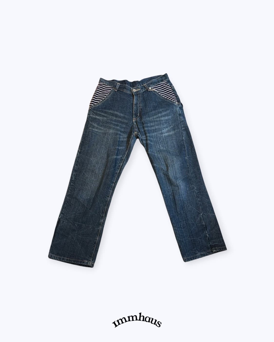 Stripe layered denim 상품이미지1