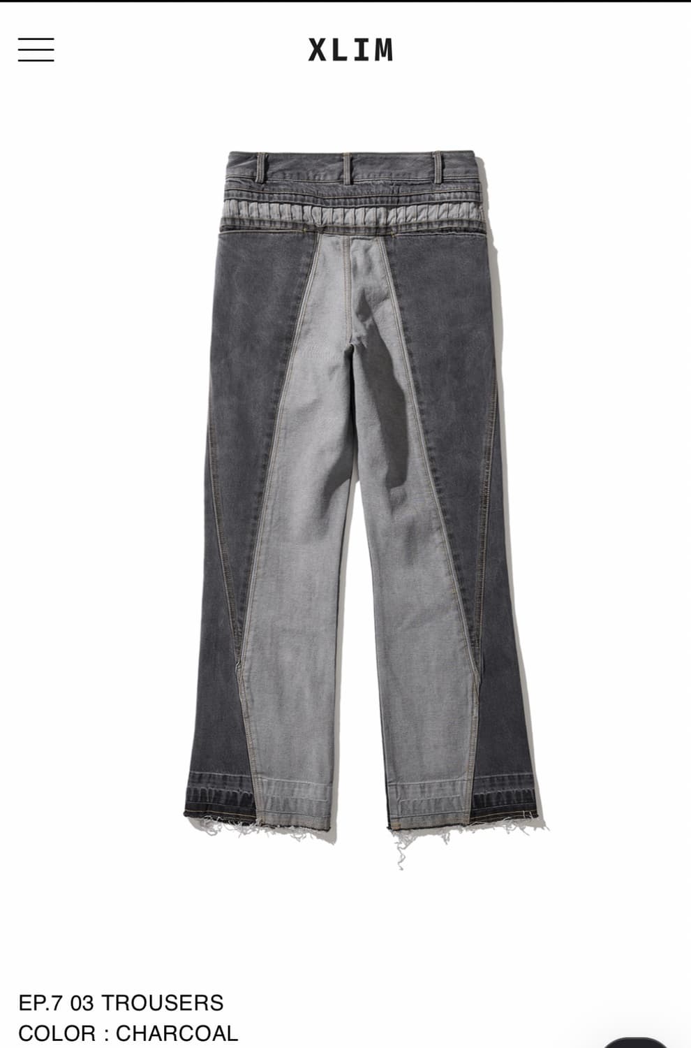 Xlim EP.7 03 TROUSERS  s사이즈 상품이미지1
