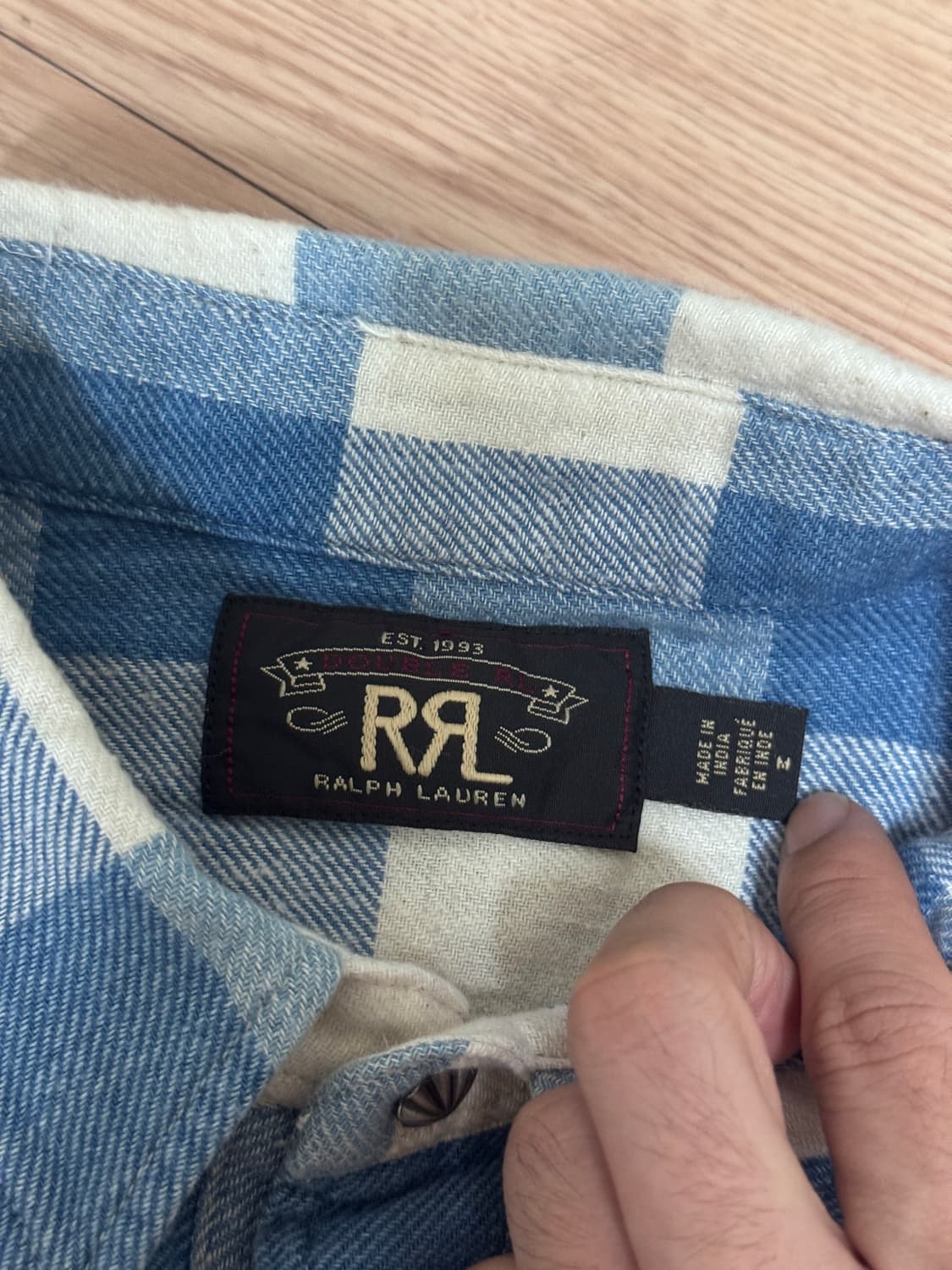 RRL 더블알엘 플래드 트윌 웨스턴 셔츠 M 상품이미지3