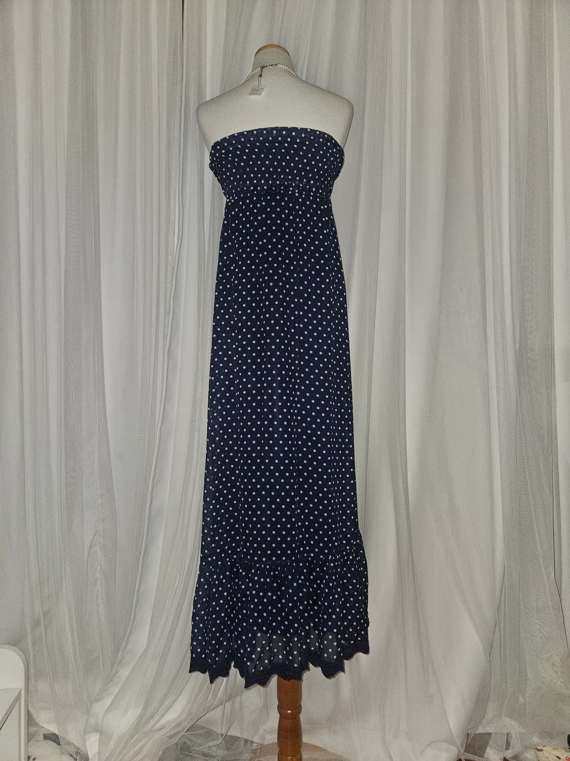 pinky girls 네이비 도트 히메 탑 드레스 상품이미지4