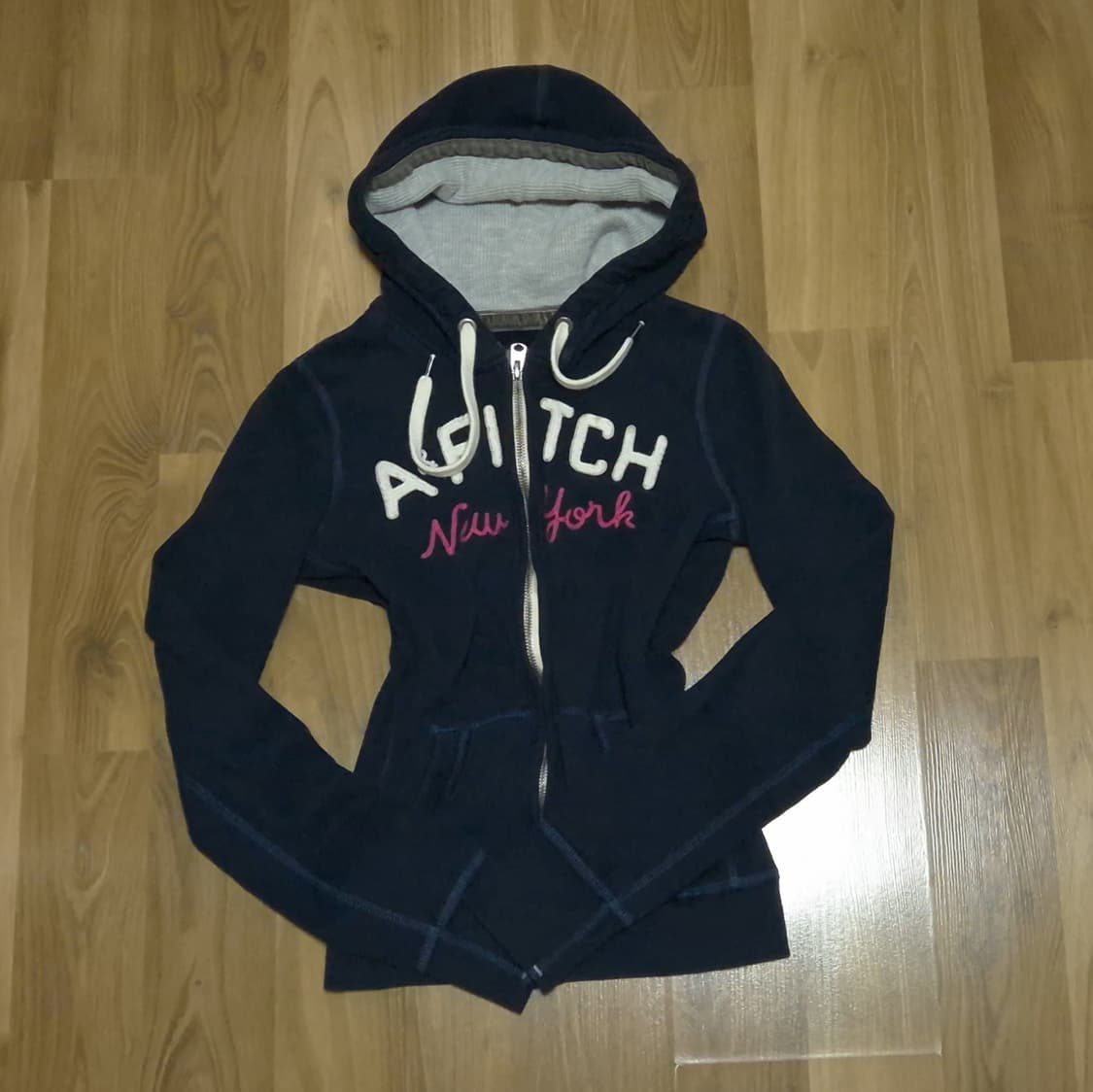 아베크롬비 네이비 슬림핏 후드집업 상품이미지1