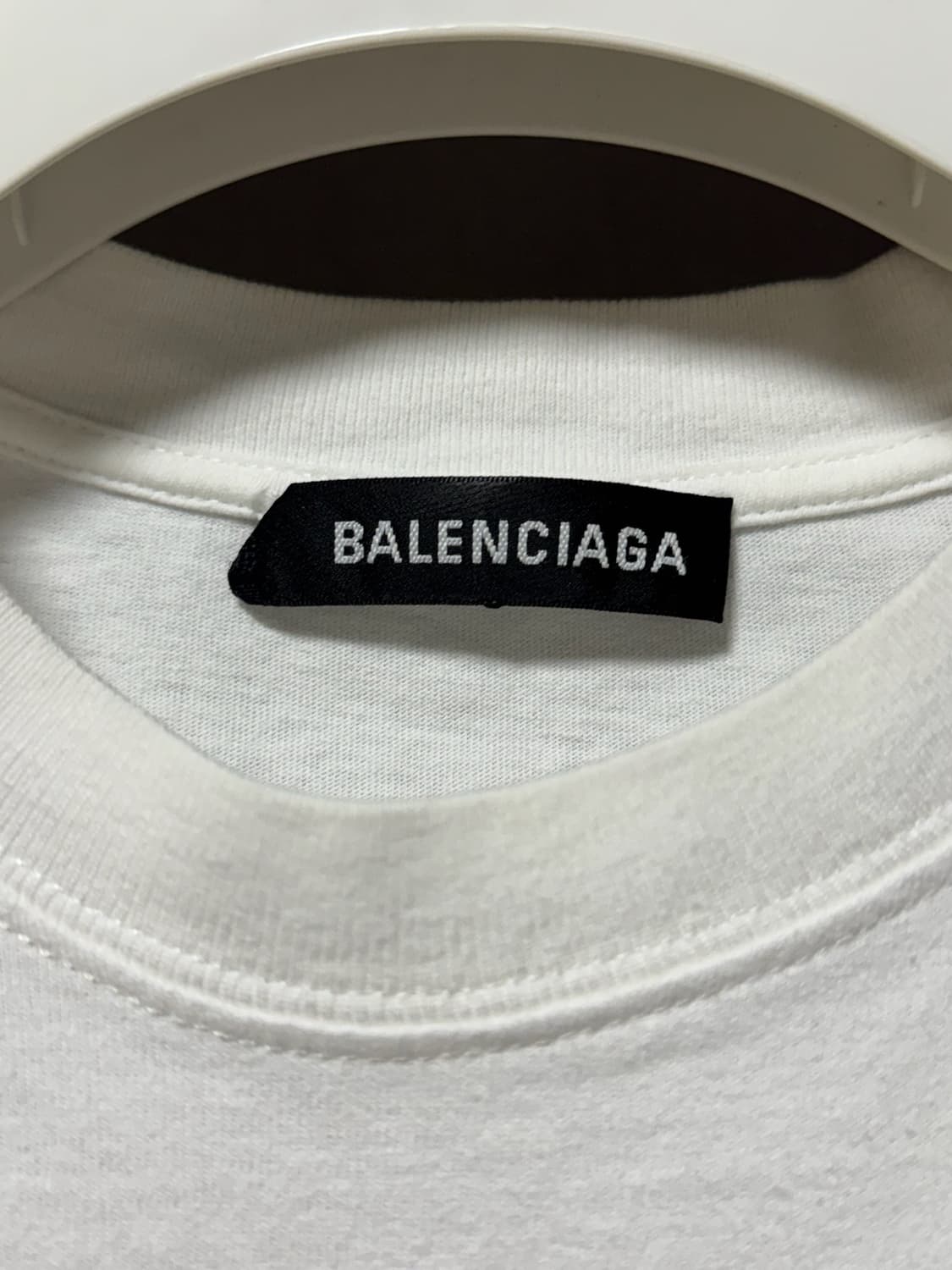 발렌시아가 연료 게이지 티셔츠 화이트 XS 상품이미지3