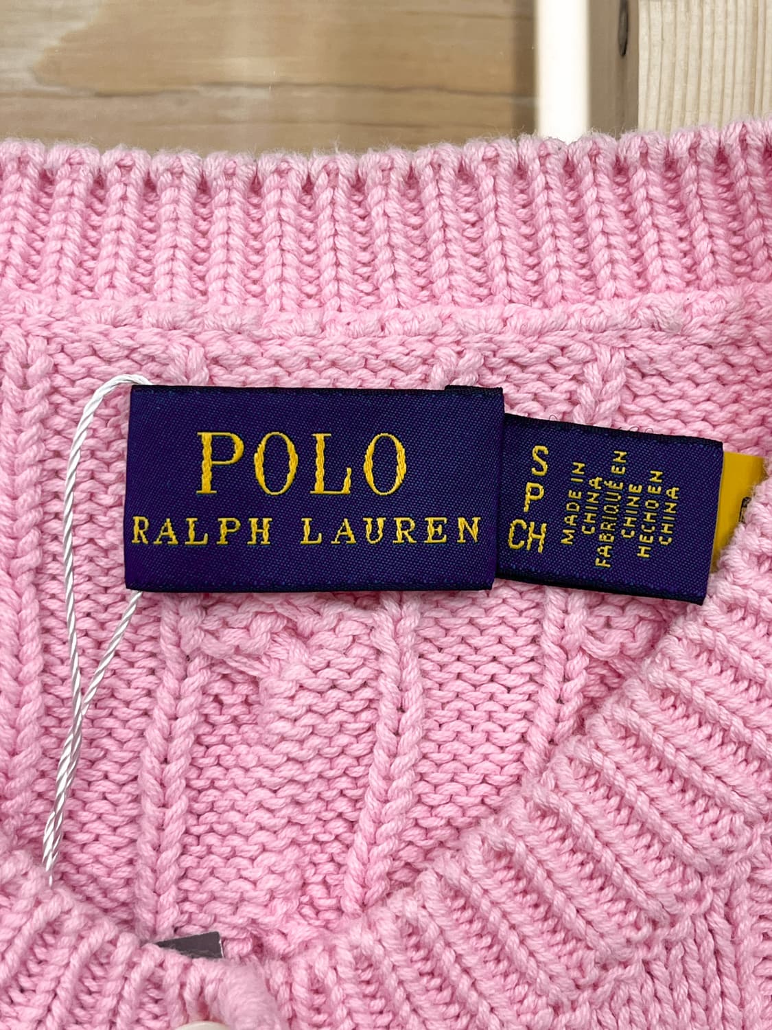 폴로 랄프 로렌 QR 라벨 케이블 가디건 상품이미지5