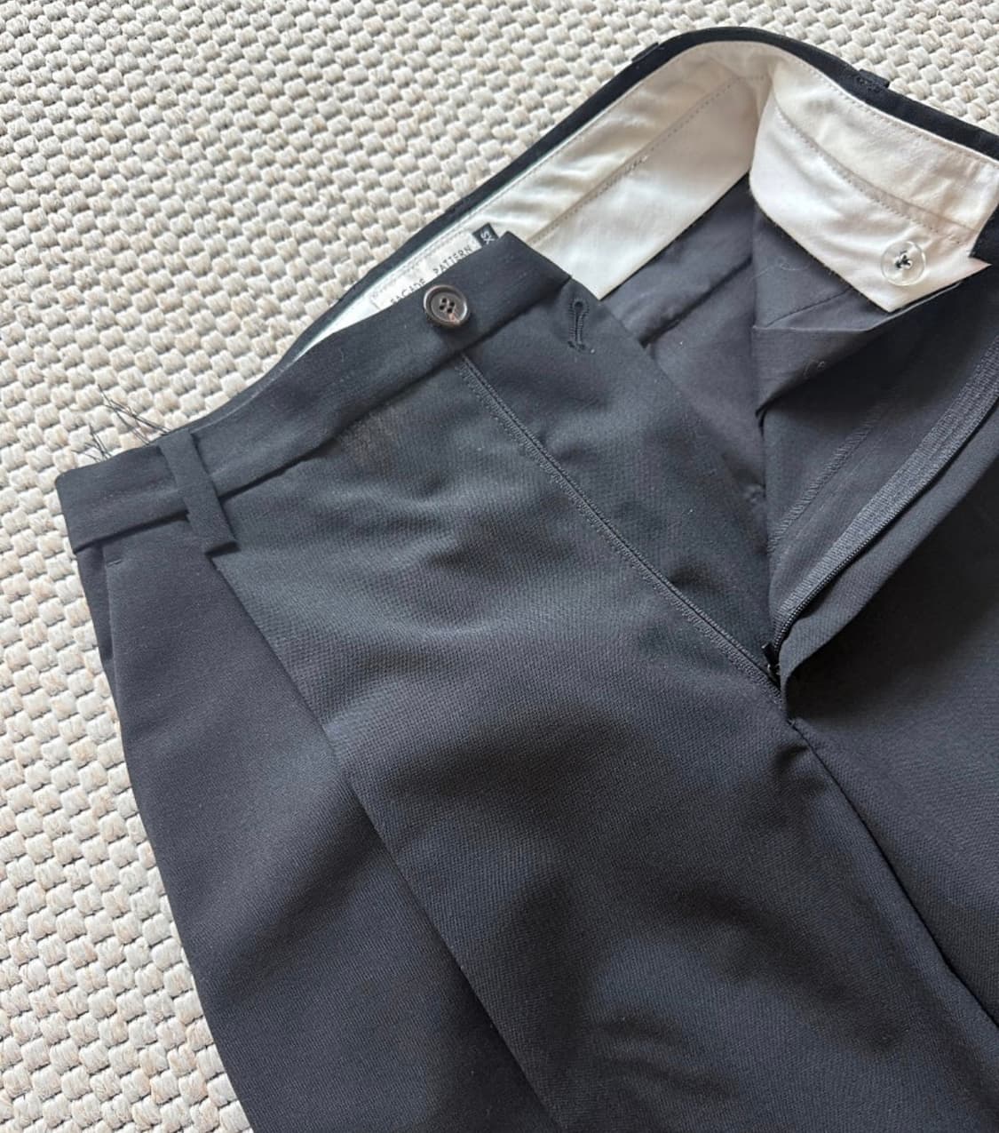 파사드패턴 썸머울 와이드 팬츠_black xs 새상품 상품이미지5