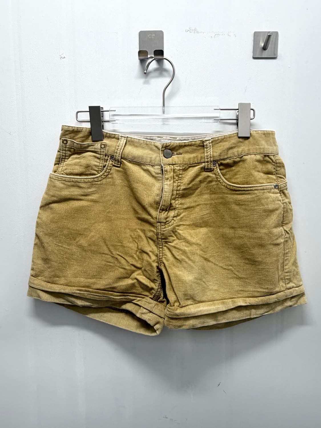 Yellow Corduroy Shorts 상품이미지3