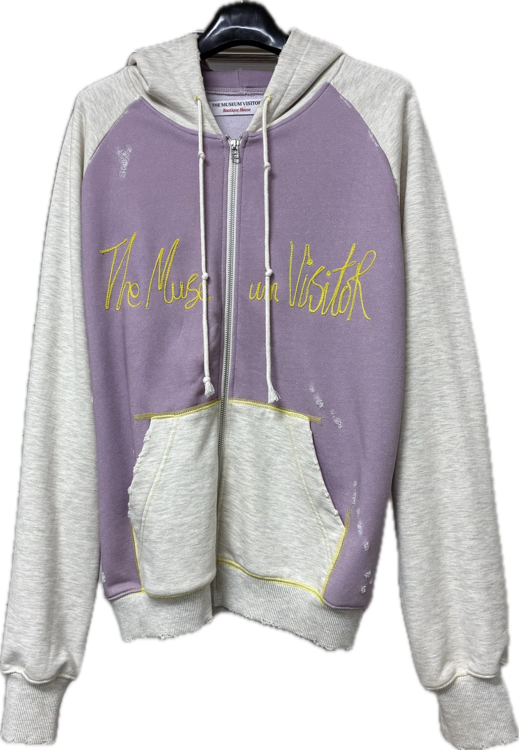 더뮤지엄비지터 후드 집업 화이트 상품이미지3