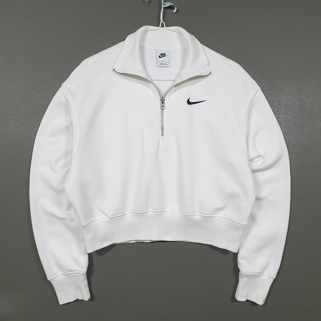 여성 M) 나이키 NSW 플리스 오버사이즈 하프집업 크롭 맨투맨 스웻셔츠 상품이미지2