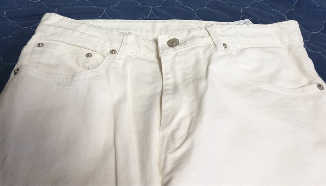 볼란테 프리미엄 백포켓 실버탭 스판 슬림 크림진 팬츠 (1사이즈) 상품이미지2