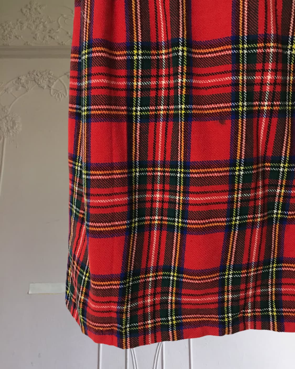 vintage check pattern wrap skirt (29inch 상품이미지7