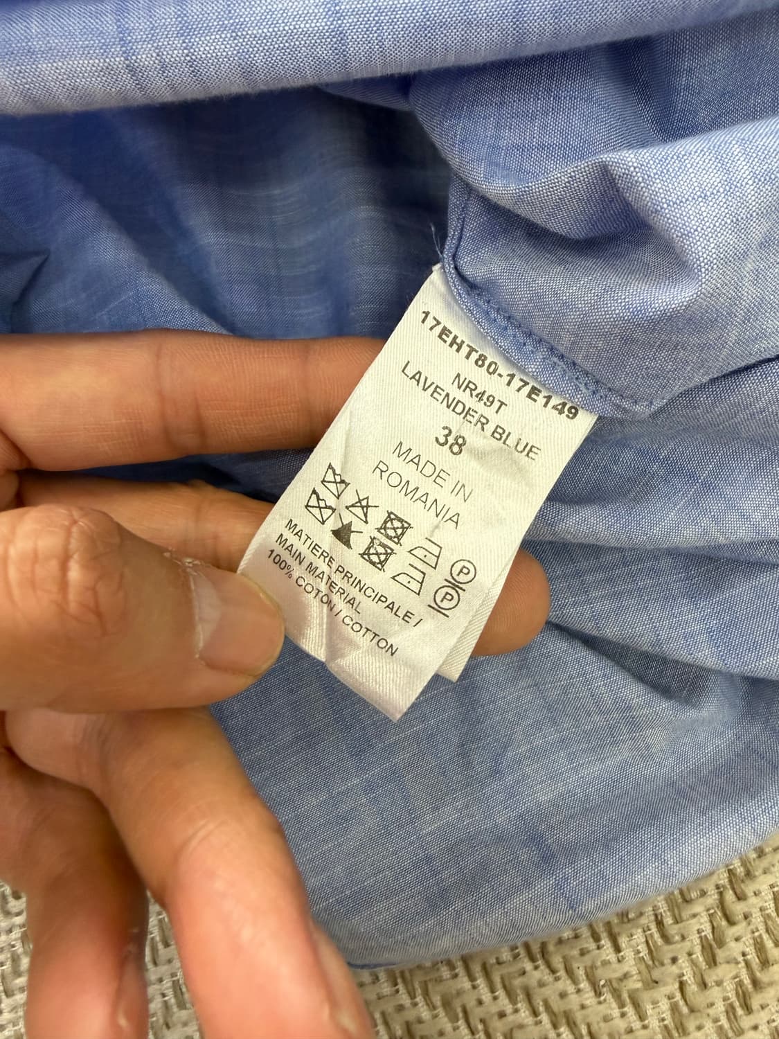 정품) 끌로에 블루 셔츠 긴팔 블라우스 38 상품이미지8