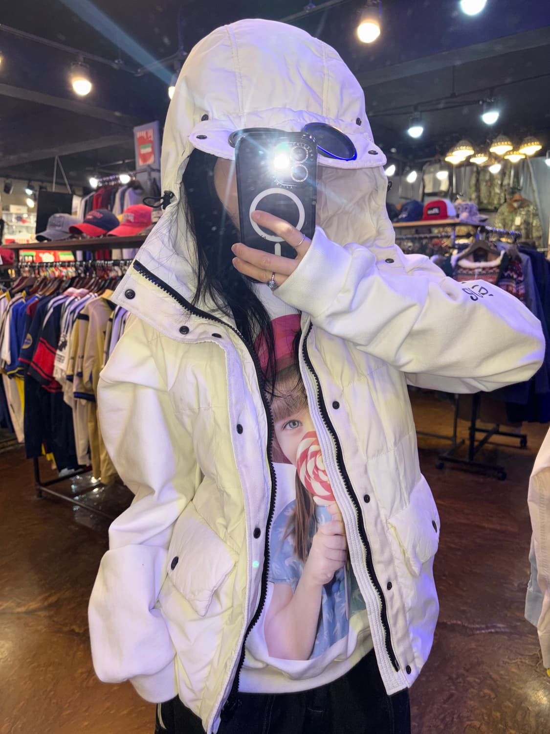 C.P Compand Hooded Down Vest 상품이미지1