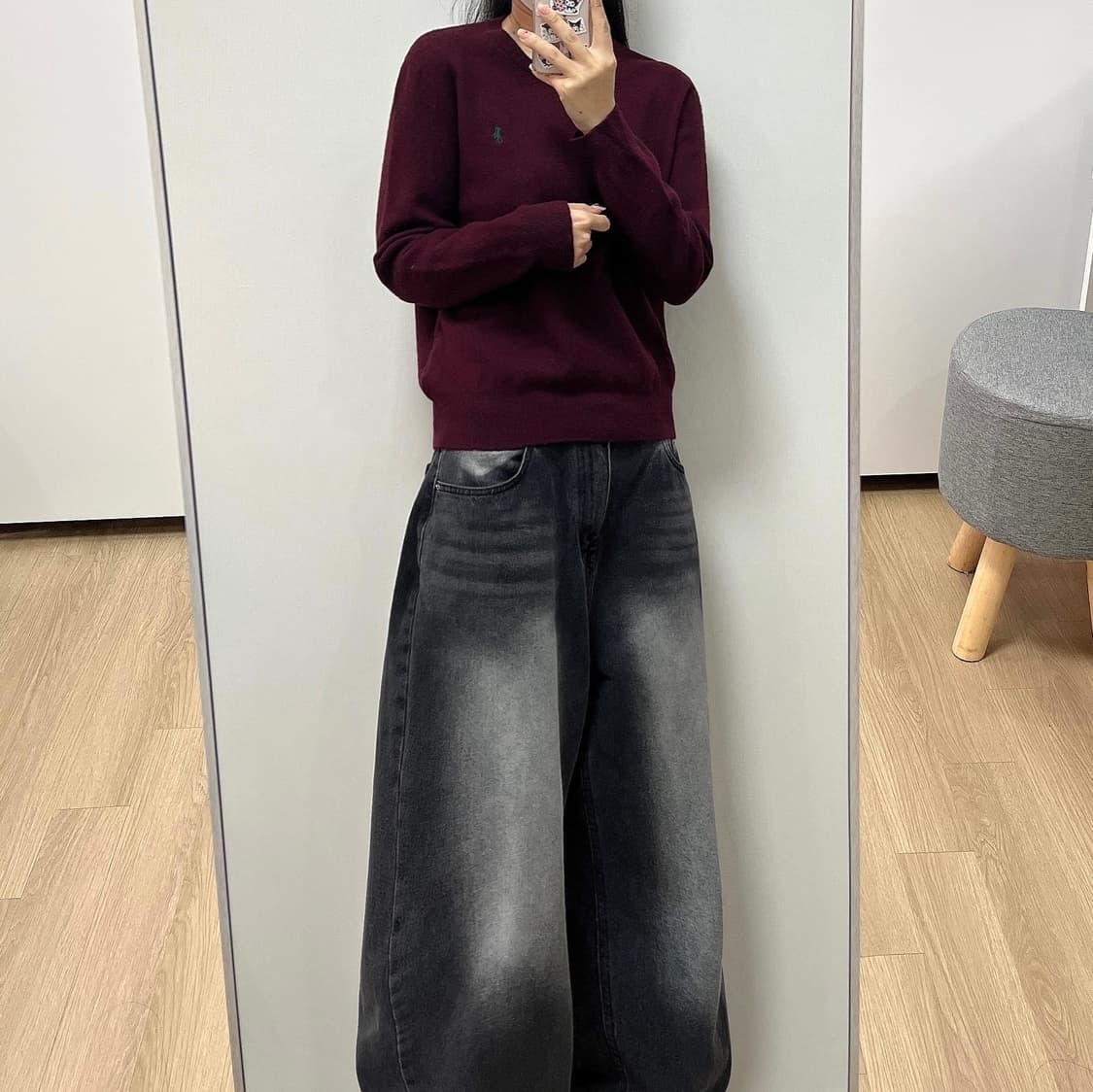 폴로 랄프로렌 버건디 메리노울 니트 상품이미지2