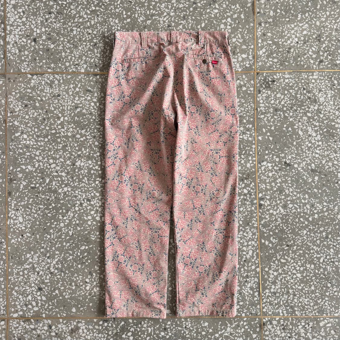 슈프림 워크 팬츠 카키 플로럴 카드 21fw 상품이미지2