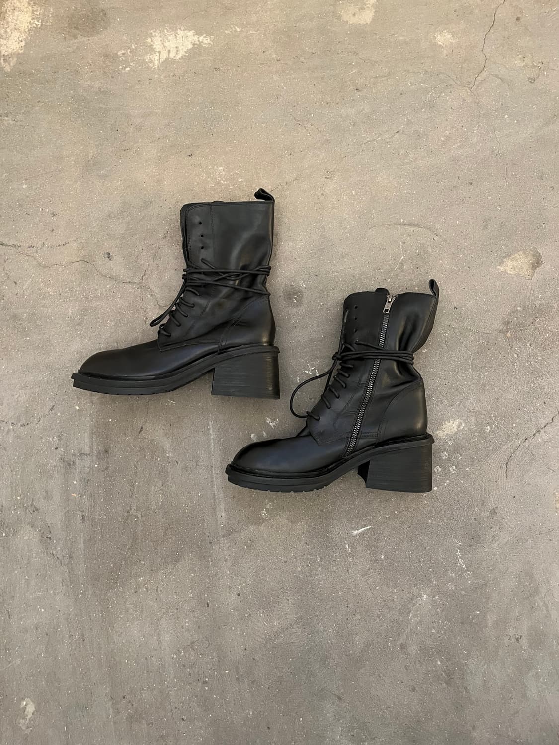 Ann Demeulemeester 앵클 하이크 레이스업 부츠 상품이미지2