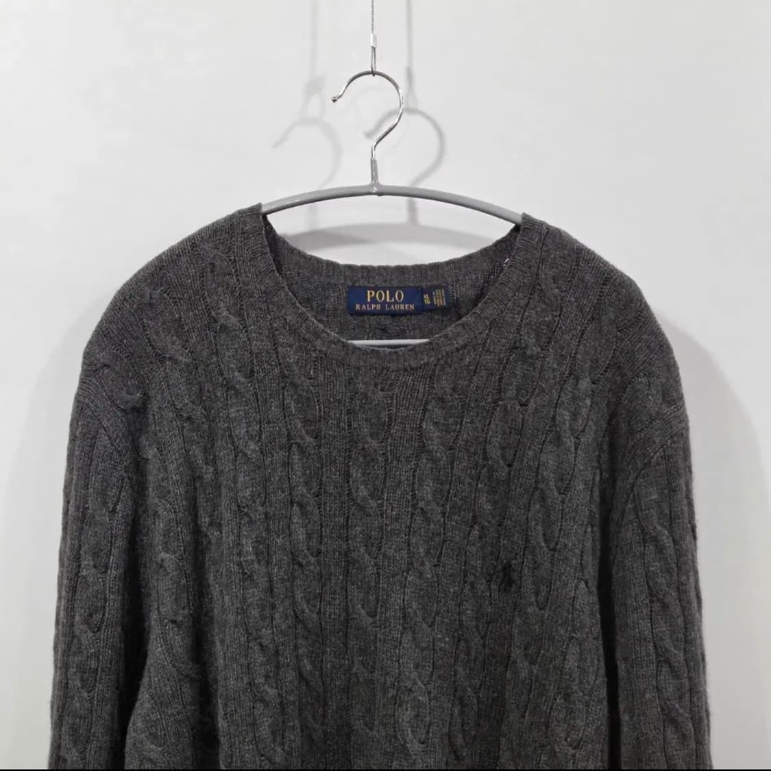 폴로랄프로렌 울 캐시미어 케이블 니트 XL 상품이미지2